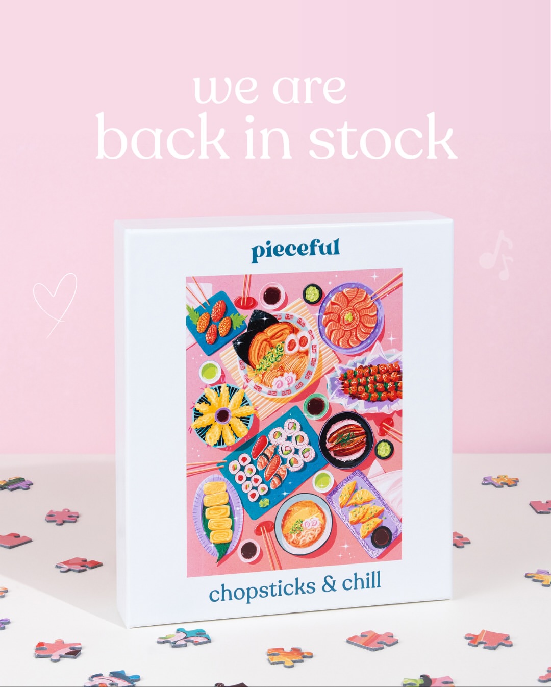 chopsticks & chill 500 piece jigsaw puzzle – Pieceful